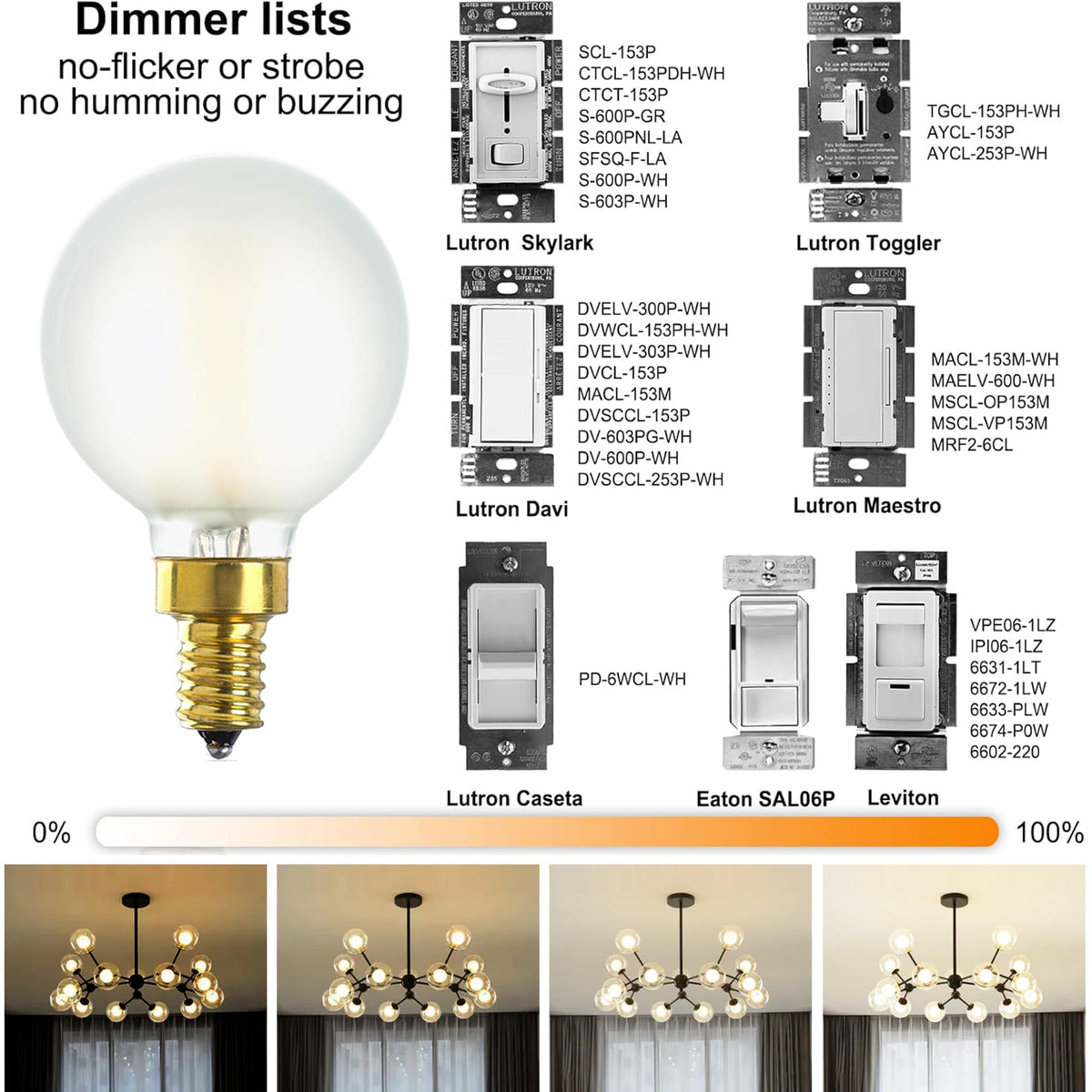 Duoled E12 LED bulb creates candle-like ambiance for chandeliers and pendant fixtures.