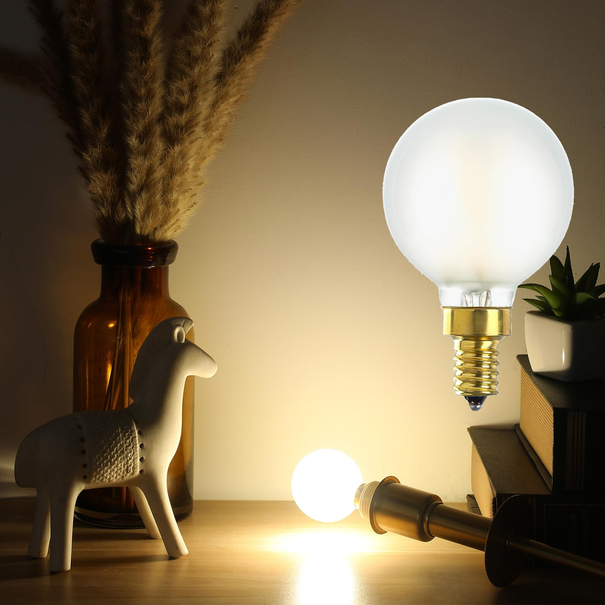 Duoled E12 bulb easy to install with standard E12 base for quick upgrades.