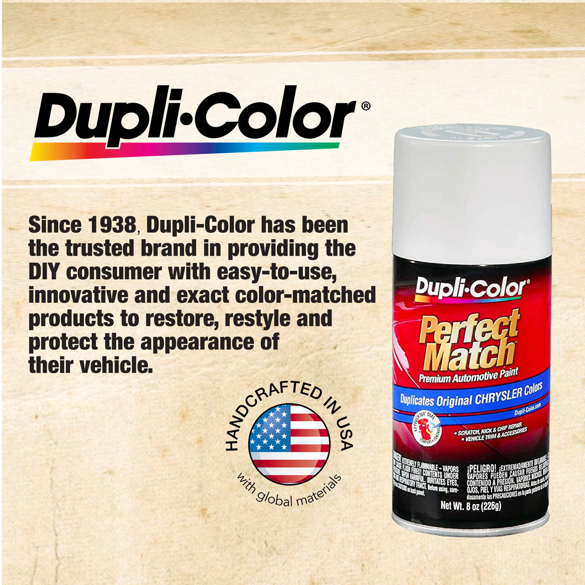 Dupli-Color DAP1689 primer with EZ Touch 360° nozzle for even spray.