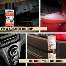 Dupli-Color DAP1689 primer suitable for metal, fiberglass, and wood surfaces.