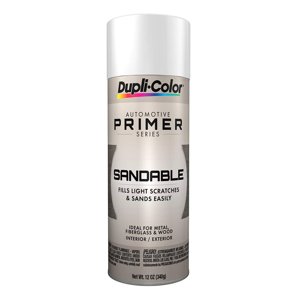 Dupli-Color DAP1689 white sandable primer can for smooth topcoat prep.