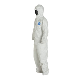 DuPont Tyvek 400 elastic cuffs detail shows secure fit for extended work.