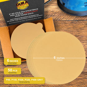 Dura-Gold 120-grit discs ready for smooth surface finishing