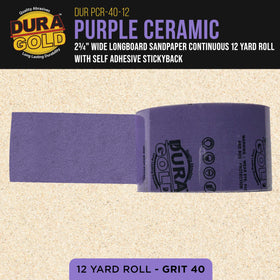 Dura-Gold adhesive-back longboard roll ready for quick mounting on air file sanders.