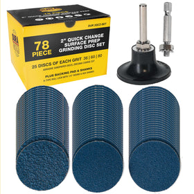 Dura-Gold 2in grinding discs 36 grit for fast cutting and long-lasting prep on metal and wood
