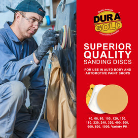 Dura-Gold 400-grit discs for final polish prep