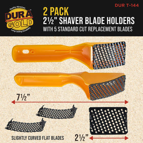 Dura-Gold replacement blades in 2-1/2-inch size for smooth finishes.