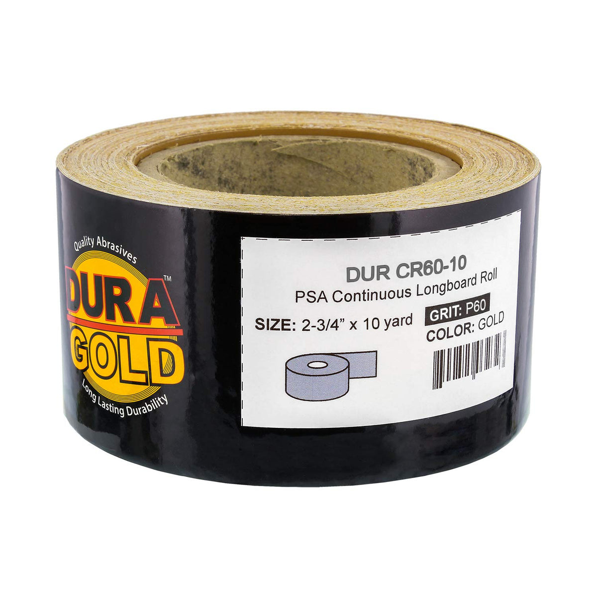 Dura-Gold adhesive-backed sandpaper 60 grit with Easy-Peel backing for quick changes