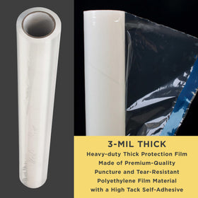 Dura-Gold clear carpet cover provides transparent protection without altering appearance.