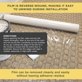Dura-Gold film unwinds smoothly for fast setup and easy removal.