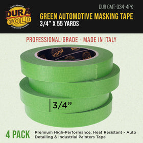 Dura-Gold green automotive tape applied on car panel for crisp lines