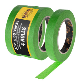 Dura-Gold green masking tape four-roll pack for auto refinishing and detailing