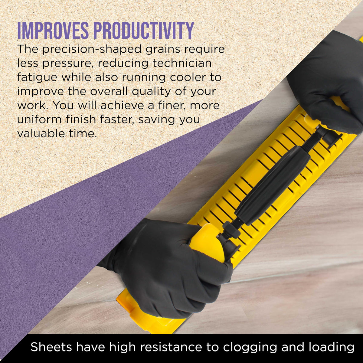 Dura-Gold sanding hardwood flooring with longboard sheets