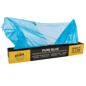 Dura-Gold masking film blue roll in a dispenser for easy auto painting protection.