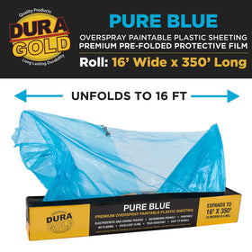 Dura-Gold overspray protection film safeguarding surfaces during a project.
