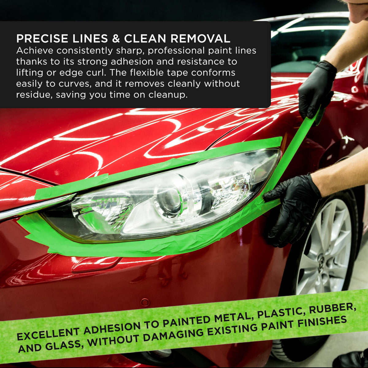 Dura-Gold tape delivering precise lines with clean removal after masking