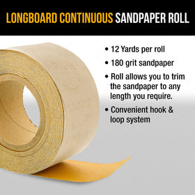Dura-Gold Premium 180 Grit woodworking sanding enables even finishes.