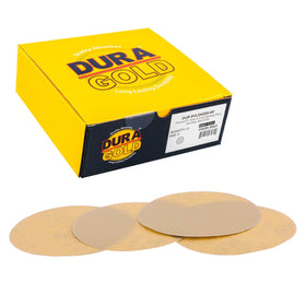 Dura-Gold 6 inch 220 grit disc with no hole pattern for smooth finishing on surfaces