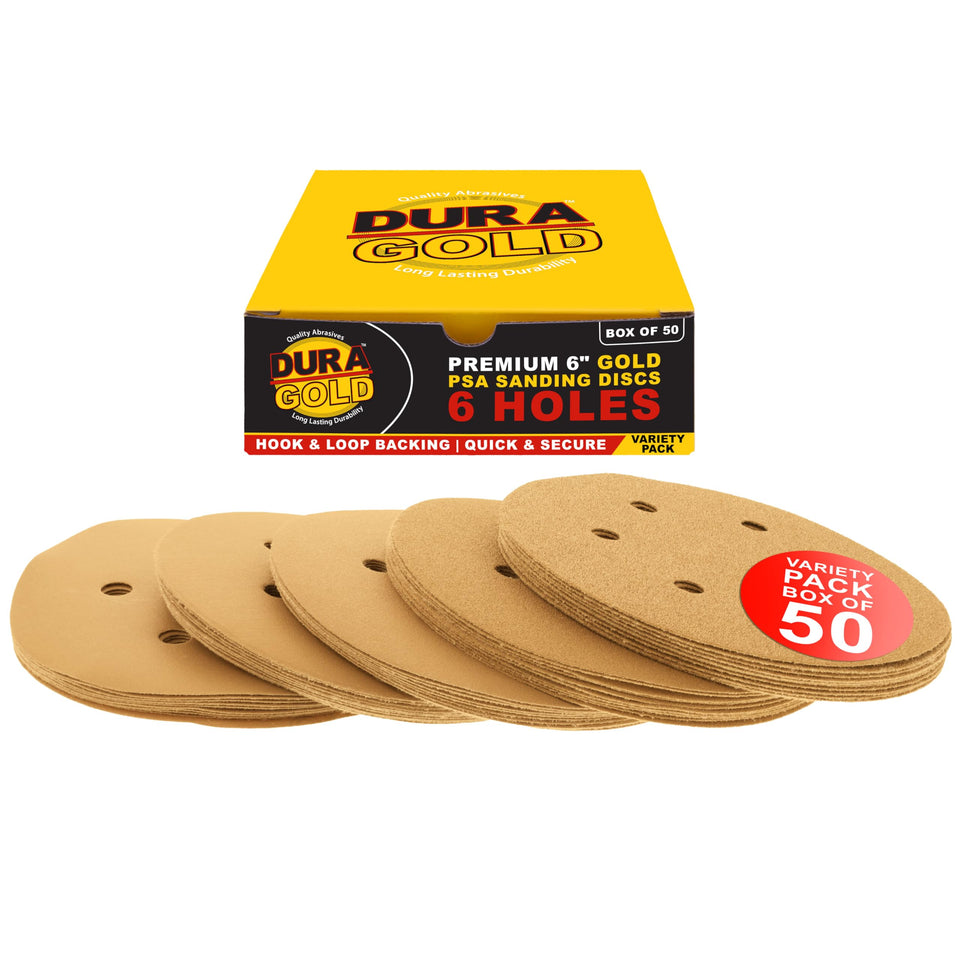 Dura-Gold premium 80-grit disc for fast material removal and prep