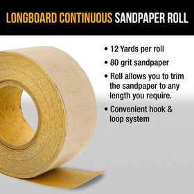 Woodworking with Dura-Gold Premium 80 Grit longboard roll on a sanding block.