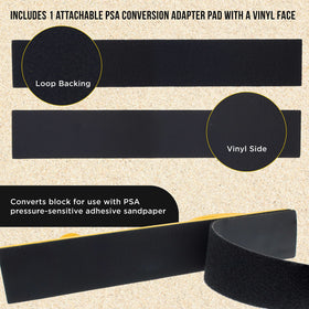Dura-Gold Pro Series longboard block edge detail for flat and contour sanding.