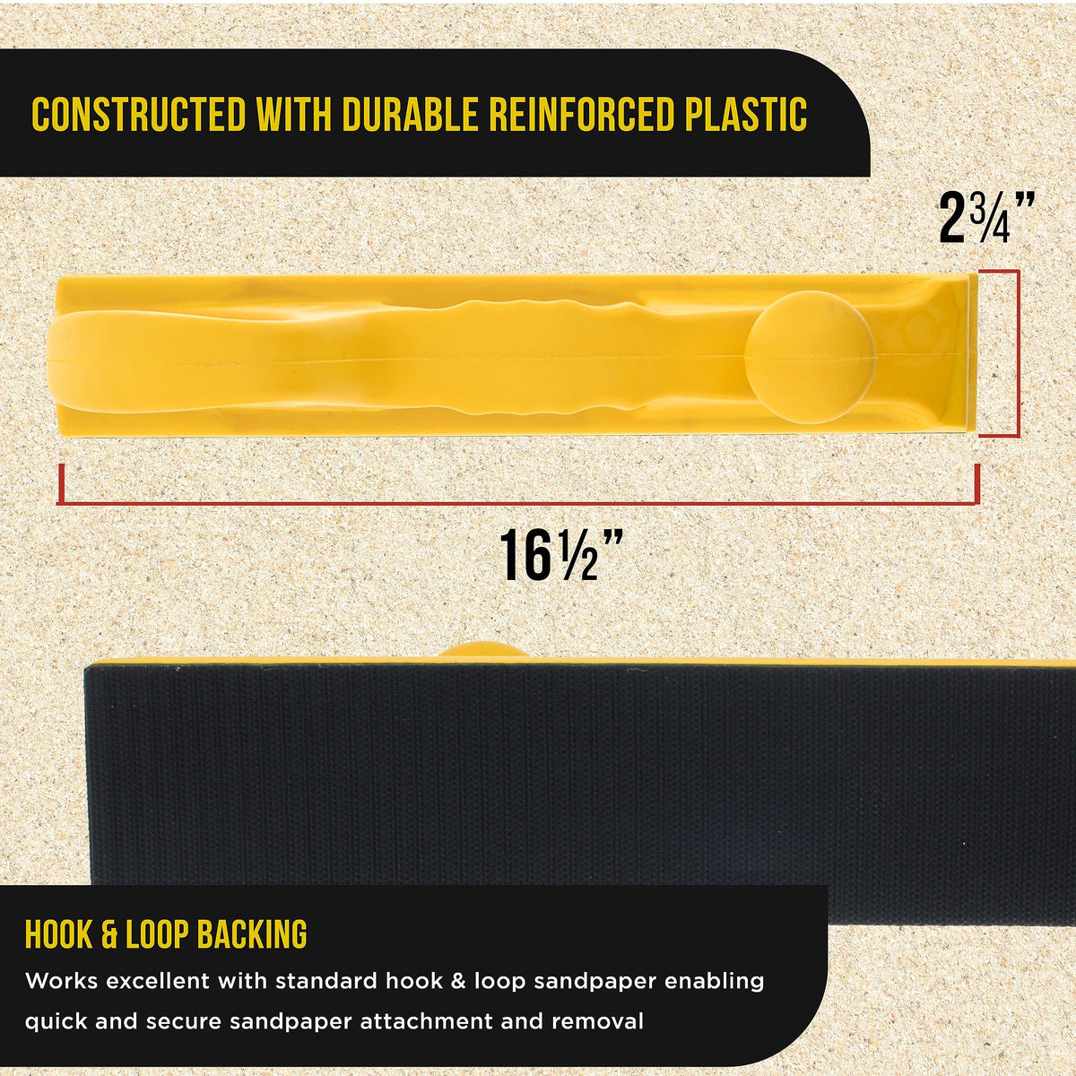 Dura-Gold Pro Series PSA conversion adapter attached for versatile sandpaper compatibility.