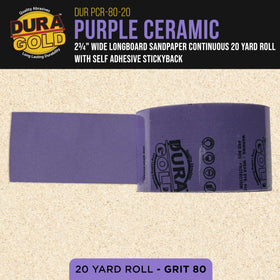 Dura-Gold purple-film ceramic grain close-up shows sharp cutting edges