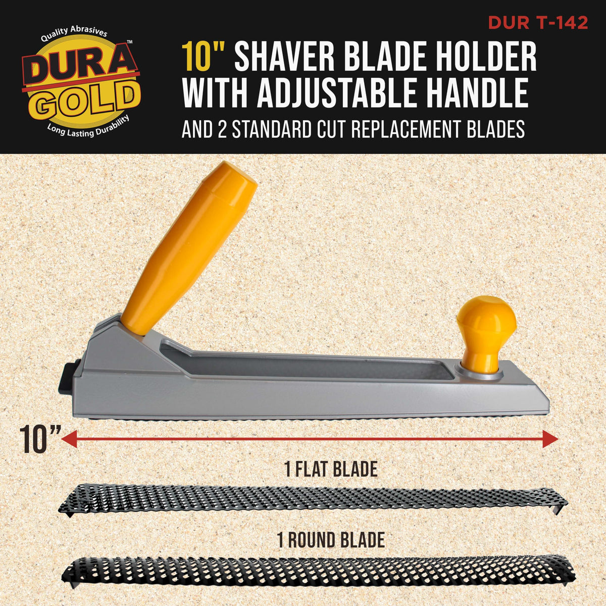 Dura-Gold replacement blade half-round fits curved surfaces smoothly