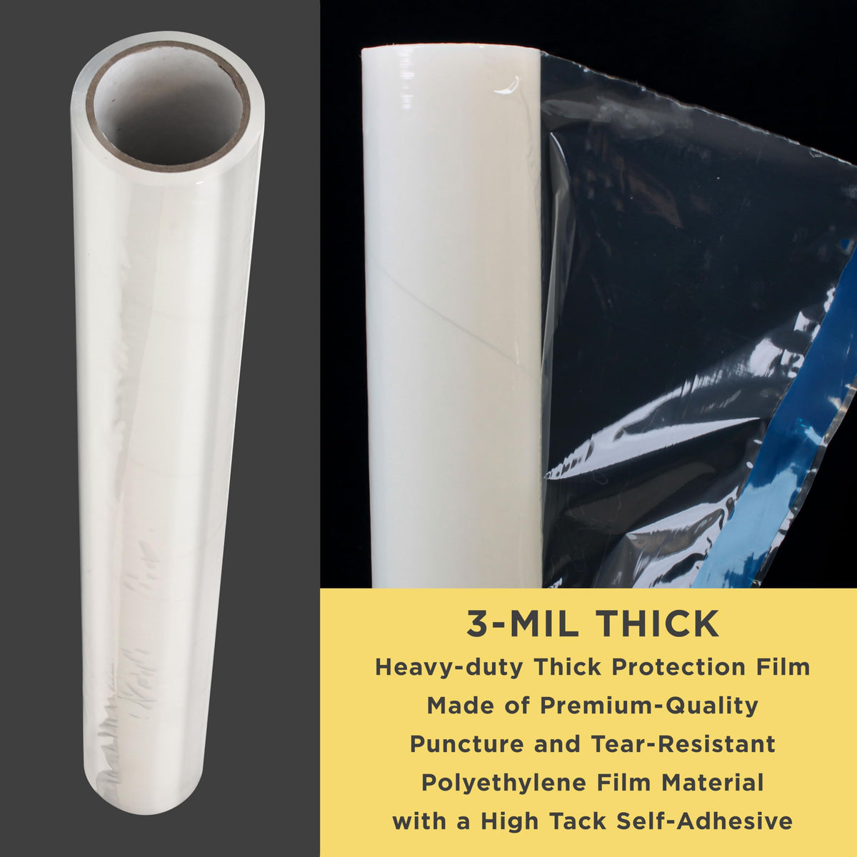 Dura-Gold self-adhesive carpet protection film ensures secure, residue-free protection.