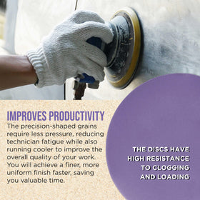 Dura-Gold 6in disc ideal for woodworking projects and smooth finishes.