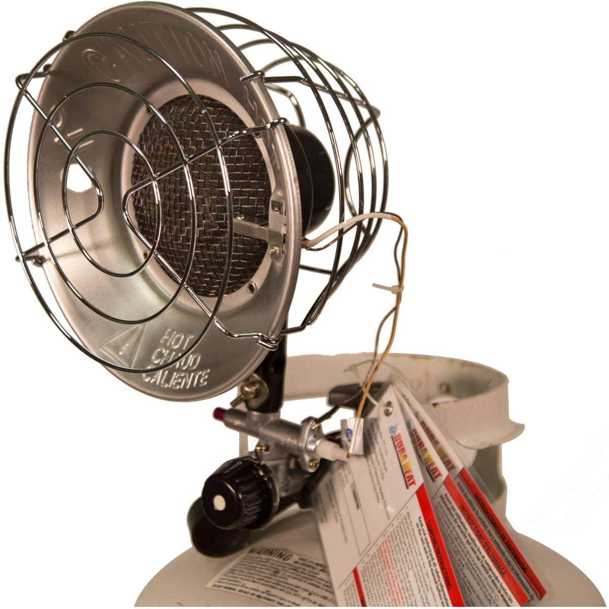 Dura Heat TT-15CSA portable propane heater usable without electricity outdoors.