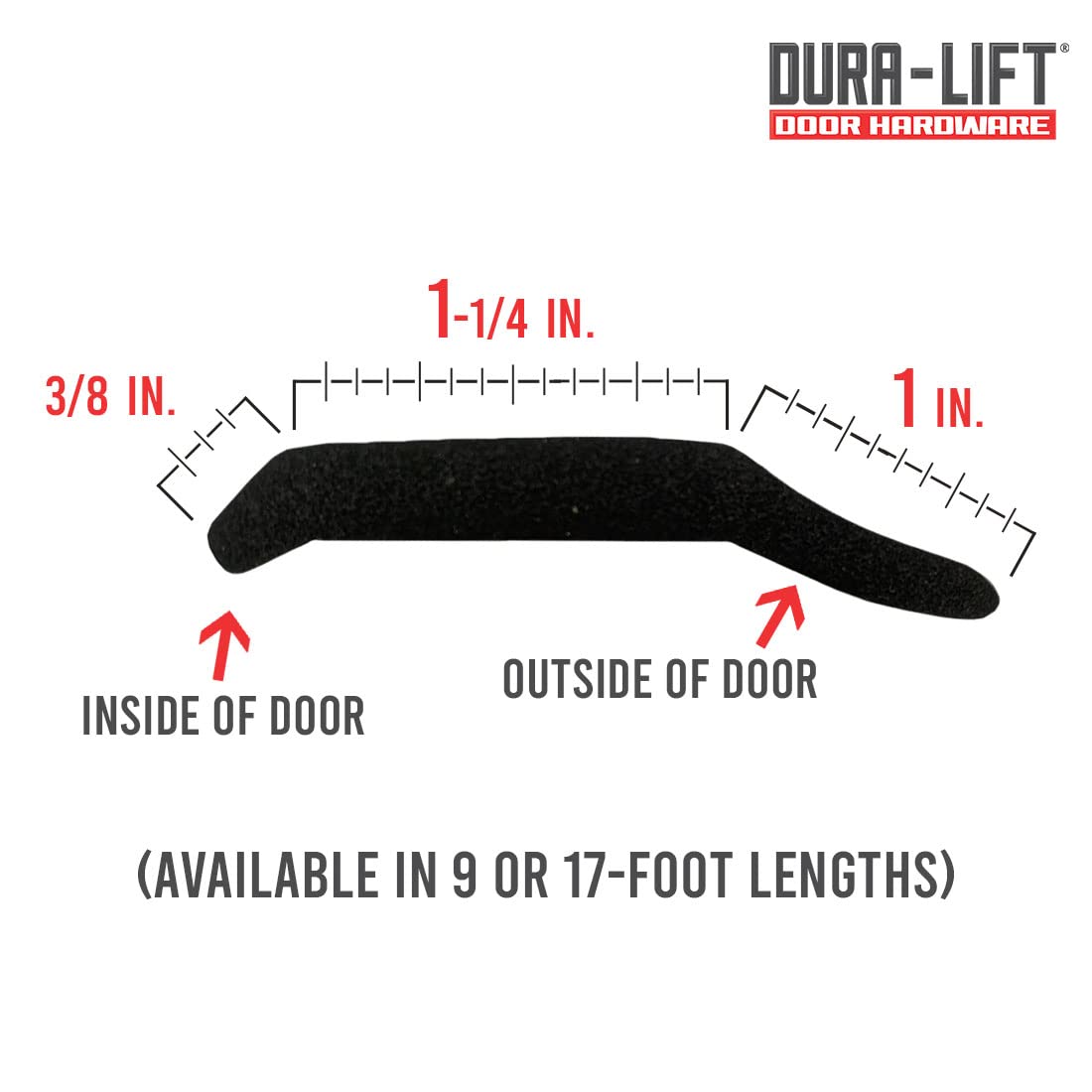 DURA-LIFT insulated bottom seal helps maintain a comfortable garage temperature.