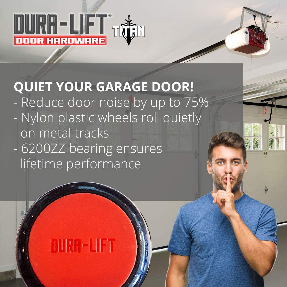 DURA-LIFT Titan corrosion-resistant stem for moisture-prone environments.
