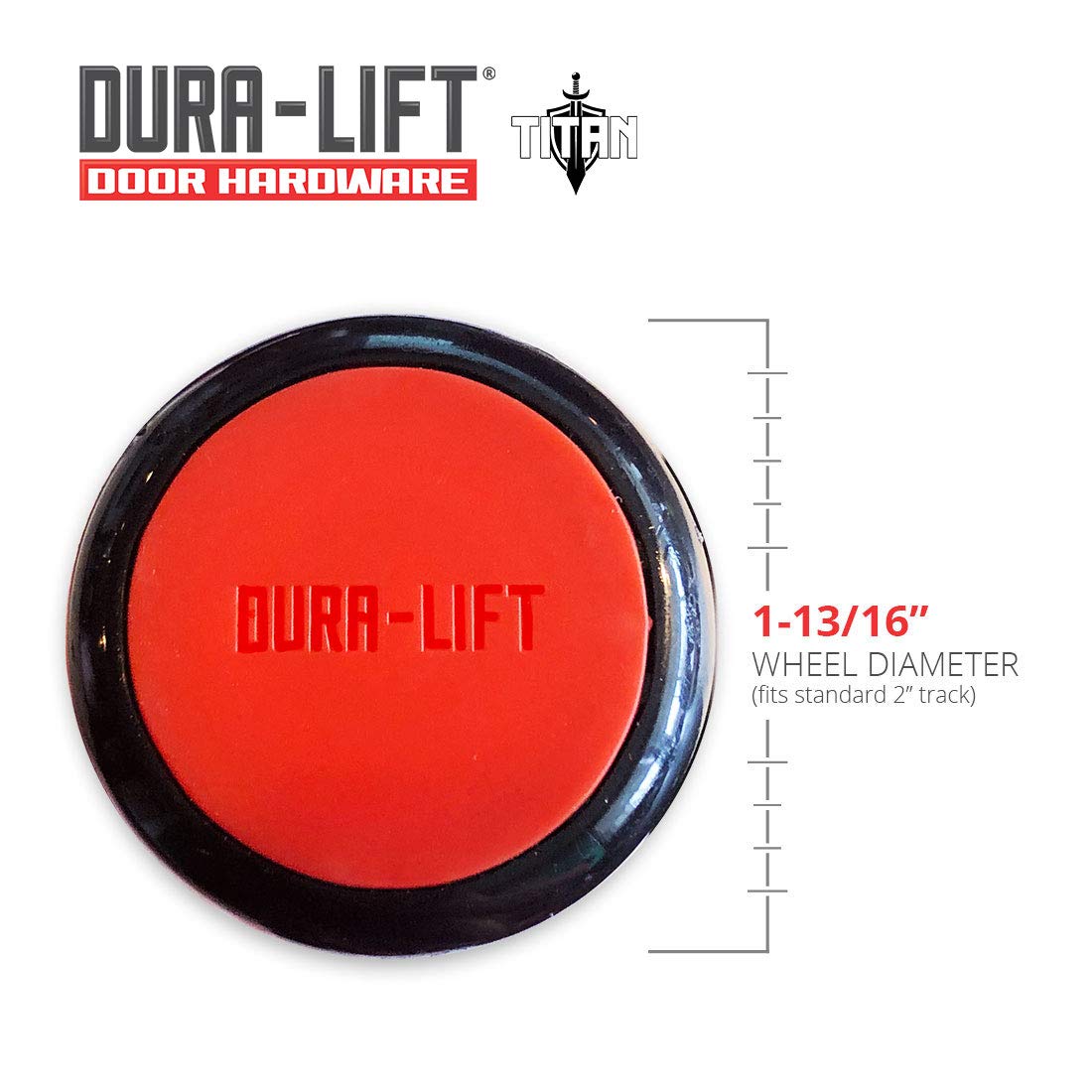 Corrosion-resistant stem detail on DURA-LIFT Titan Premium roller