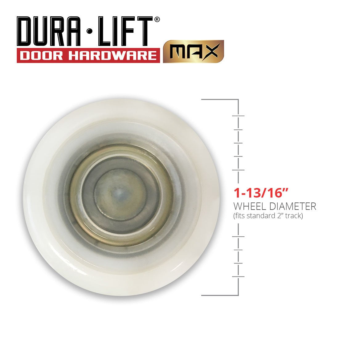 DURA-LIFT Ultra-Life Max lubrication groove distributes lubricant over time.
