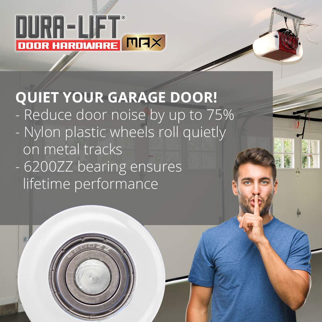 DURA-LIFT Ultra-Life Max pack of 10 rollers for replacement.