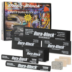 Dura-Block 6pc set on a large panel for even smoothing in auto body work.