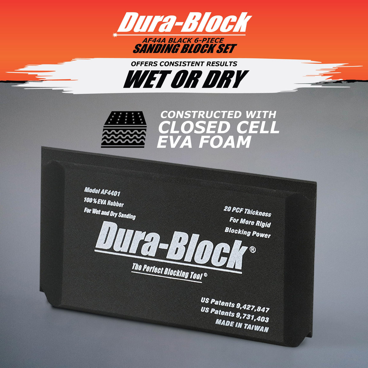 Dura-Block round block accesses recessed creases for consistent results.