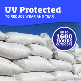 DURASACK 14x26 inch sand bags showing standard size for flood barriers.