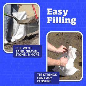 DURASACK 50-pound capacity bag ready for rapid flood defense