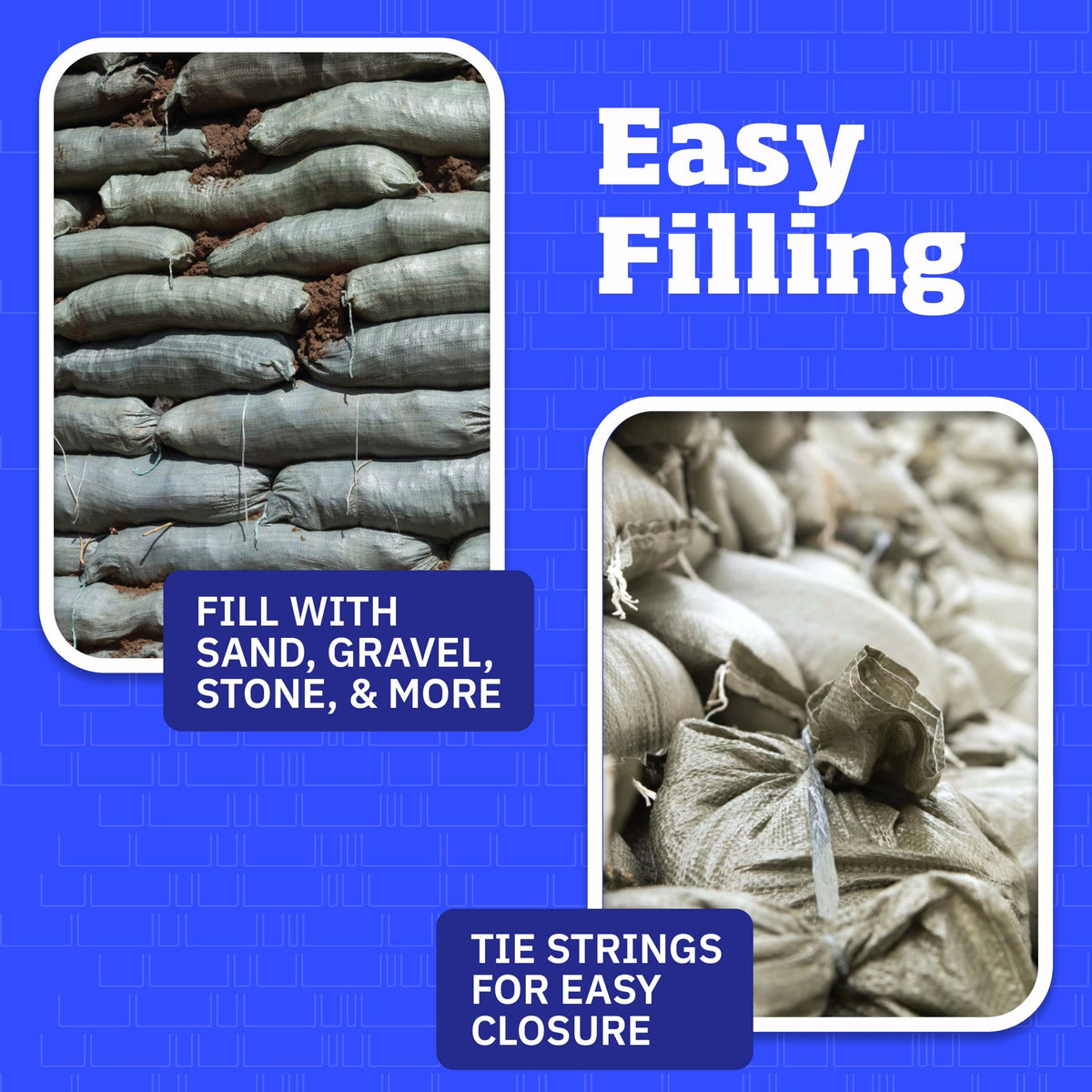 DURASACK 14x26-inch bags suited for erosion control and landscaping.
