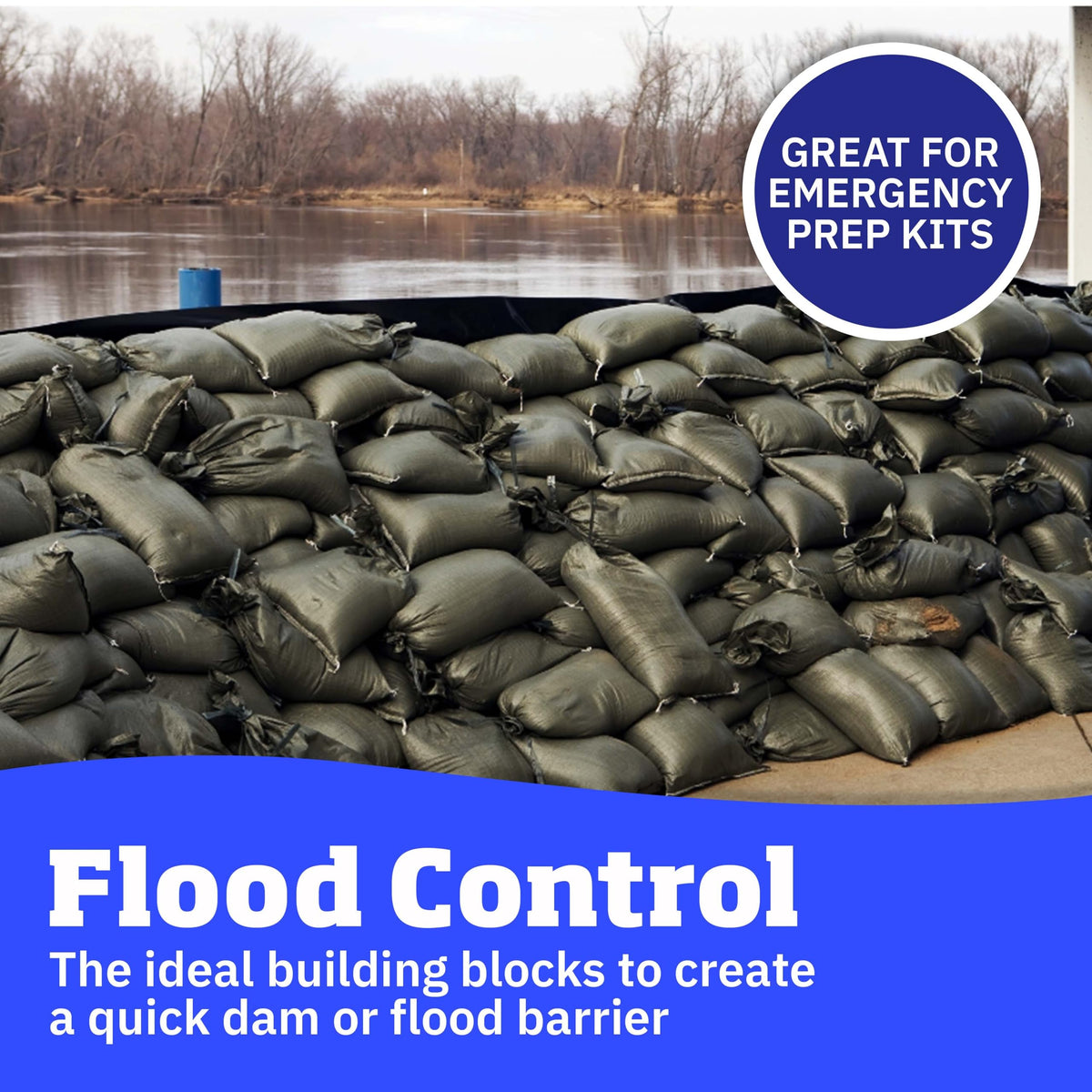DURASACK sand bags provide durable flood protection for temporary barriers.
