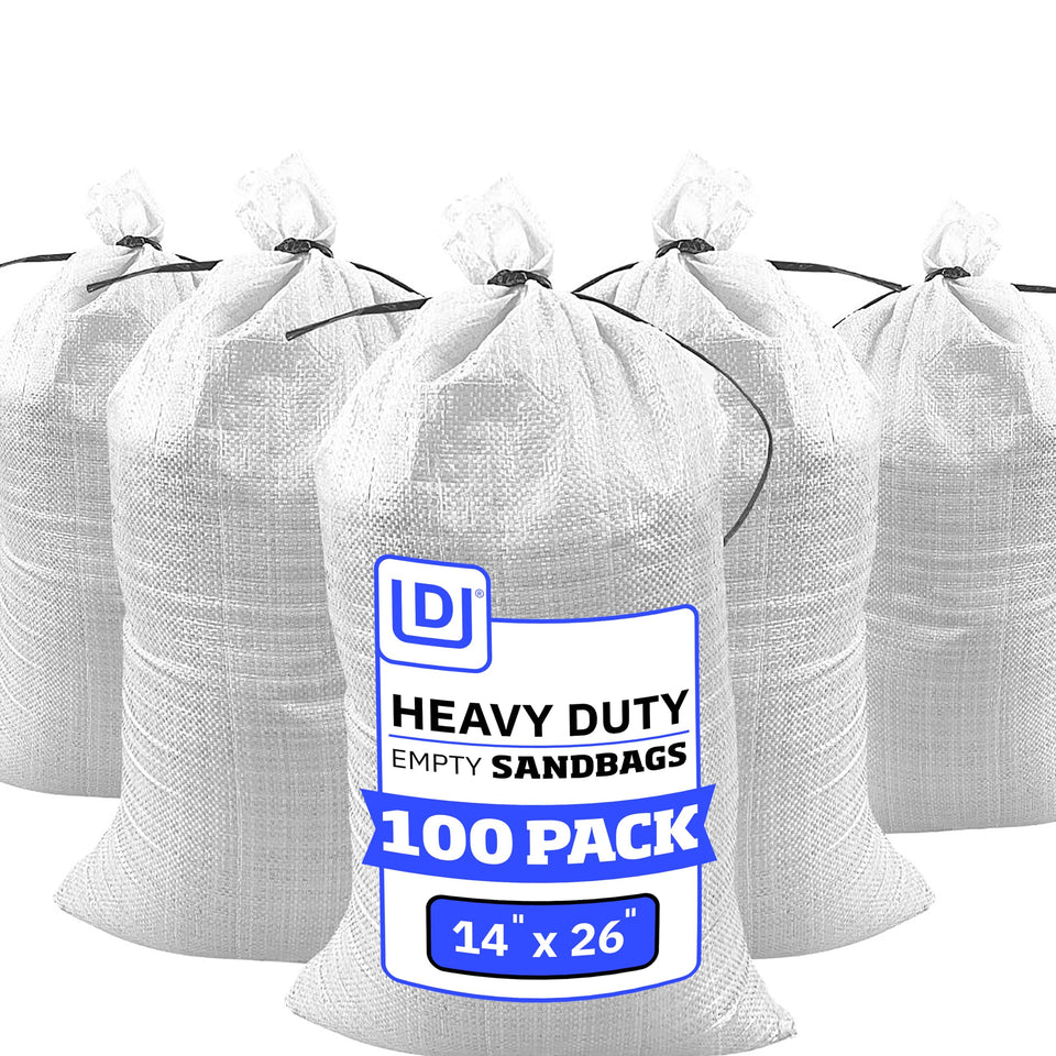 DURASACK heavy-duty sand bags with UV protection ready for outdoor flood defense.
