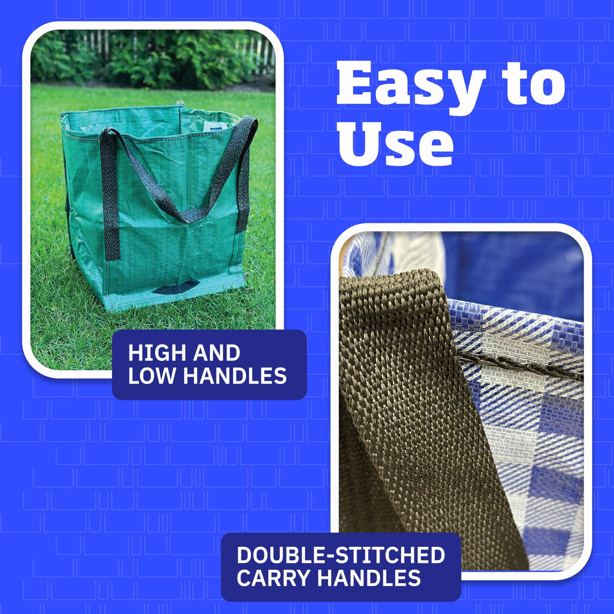 DURASACK foldable storage tote folds flat for compact storage.