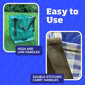 DURASACK foldable storage tote folds flat for compact storage.