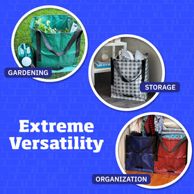DURASACK tote self-standing design keeps bag upright during use.