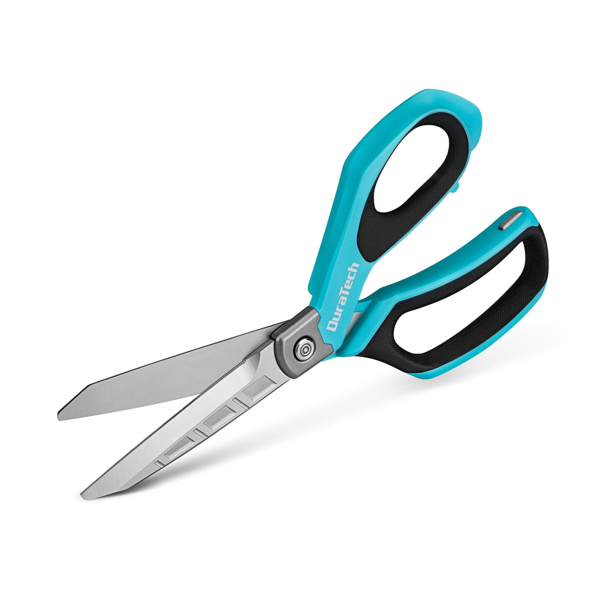 DURATECH 10-Inch heavy-duty scissors blade close-up for sharp, durable cutting through tough materials