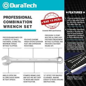 DURATECH 12-point box-end design for greater access in tight spaces