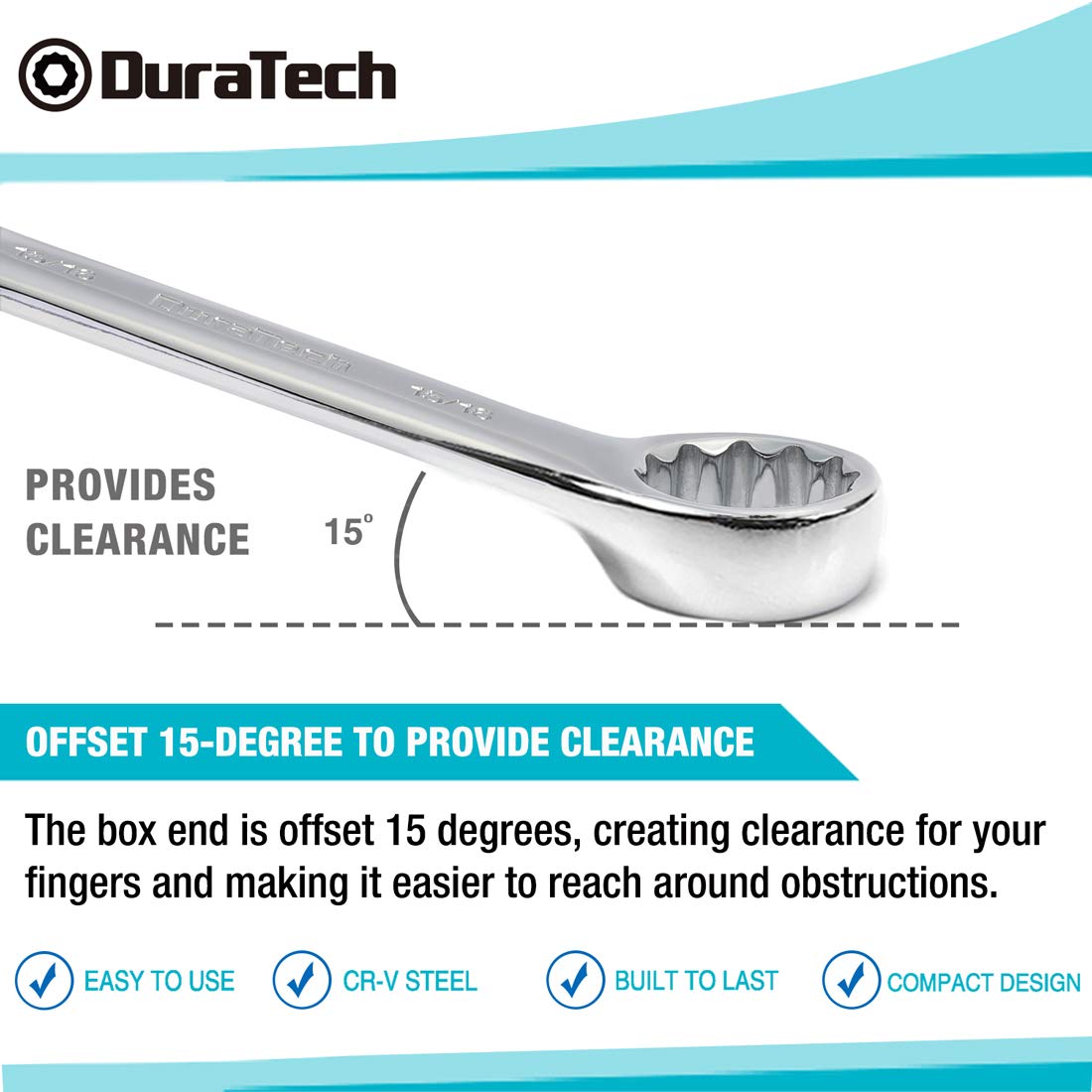 DURATECH 12-point box-end with offset for added clearance