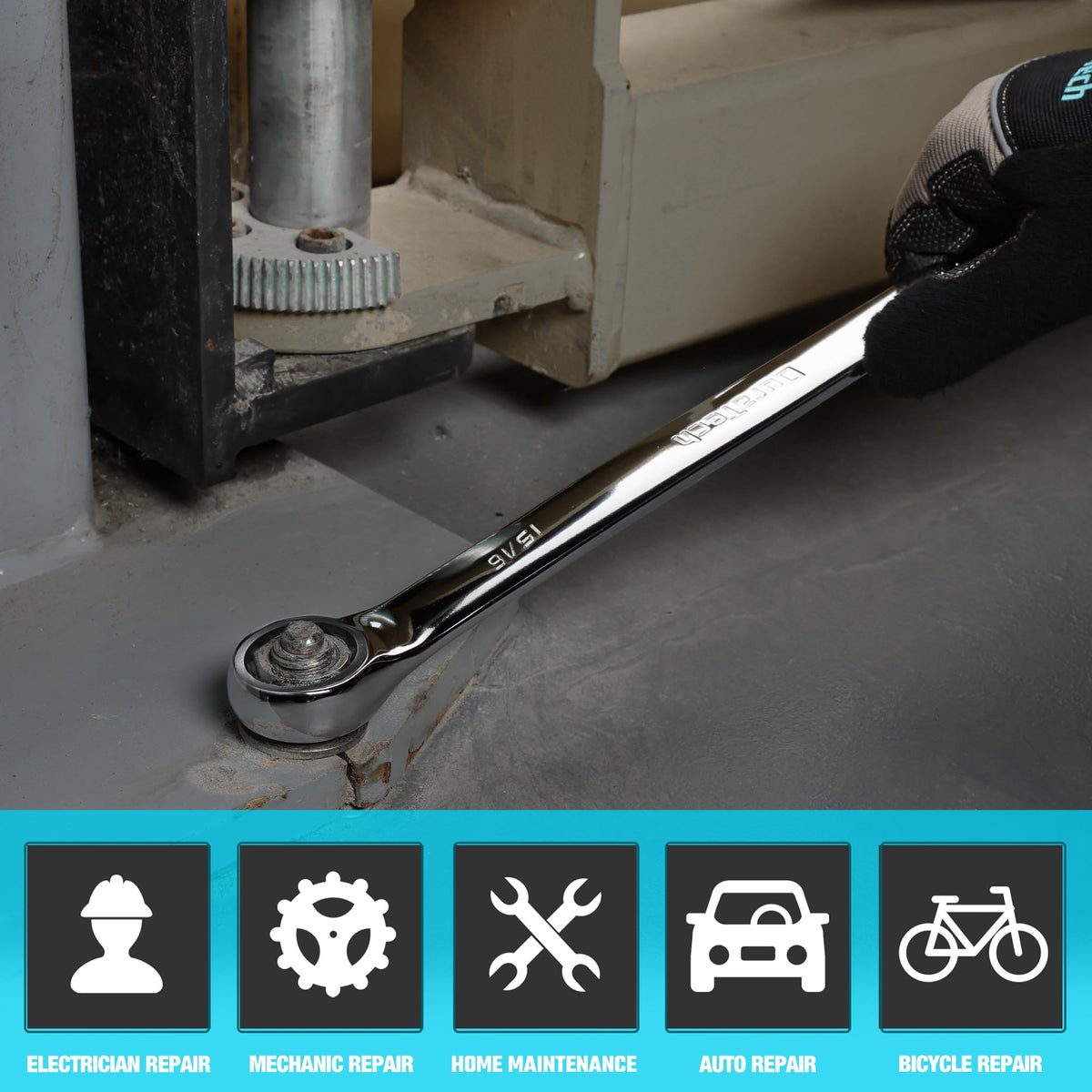 DURATECH 12-point box end delivers reliable torque without slipping